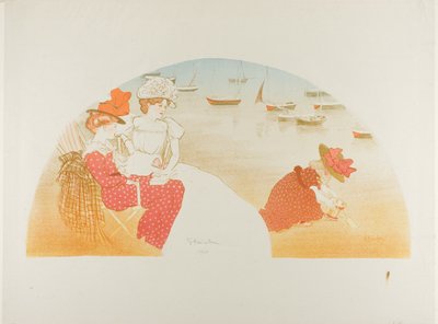 En la playa de Théophile Alexandre Pierre Steinlen