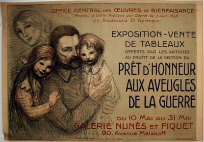 Listos para honrar a los ciegos de guerra de Théophile Alexandre Pierre Steinlen
