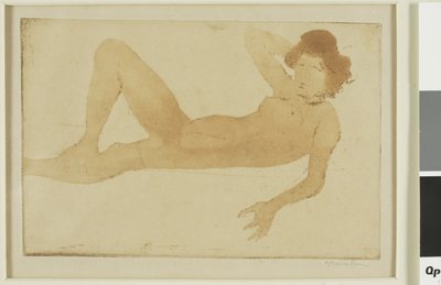 Mujer desnuda reclinada de Théophile Alexandre Pierre Steinlen