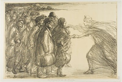 Refugiados del Mosa de Théophile Alexandre Pierre Steinlen