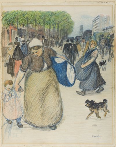 Escena callejera de Théophile Alexandre Pierre Steinlen