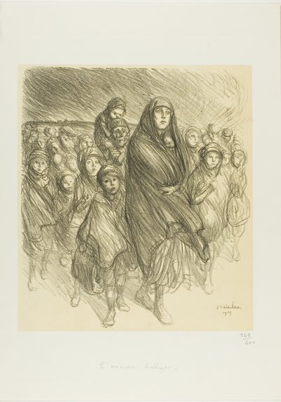 El éxodo belga de Théophile Alexandre Pierre Steinlen