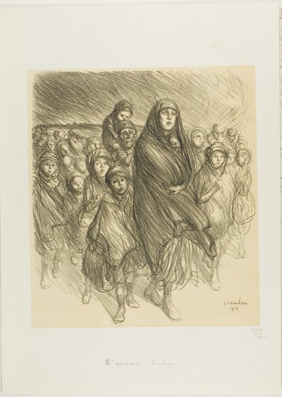 El éxodo belga de Théophile Alexandre Pierre Steinlen