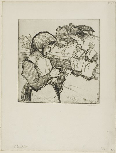La tejedora de Théophile Alexandre Pierre Steinlen