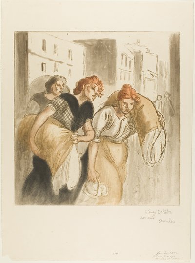El regreso de la lavandería de Théophile Alexandre Pierre Steinlen