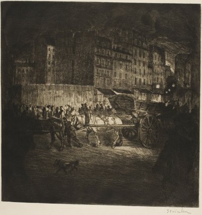El carro de la basura de Théophile Alexandre Pierre Steinlen