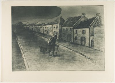 Vagabundo de paso por un pueblo dormido de Théophile Alexandre Pierre Steinlen