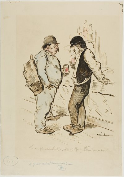 Nos estás haciendo desgraciados con tu Csar, ¿te hará ganar alguna vez lo suficiente para invitarte a una copa de Théophile Alexandre Pierre Steinlen