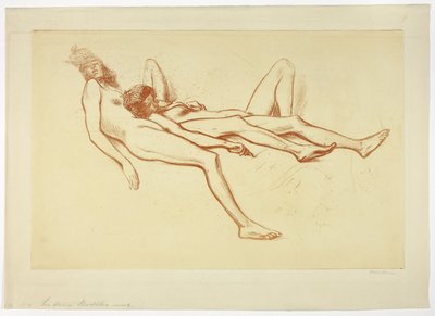 Dos modelos desnudas de Théophile Alexandre Pierre Steinlen
