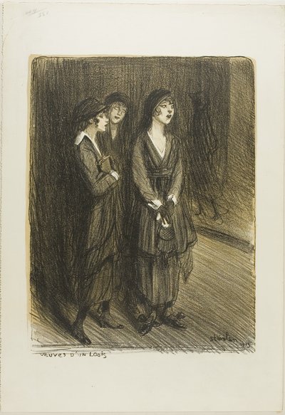 Viudas de un Luis, lámina siete de Actualités de Théophile Alexandre Pierre Steinlen