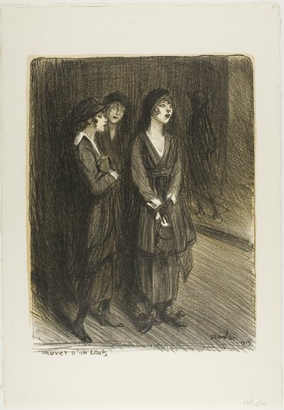 Viudas de un Luis, lámina siete de Actualités de Théophile Alexandre Pierre Steinlen