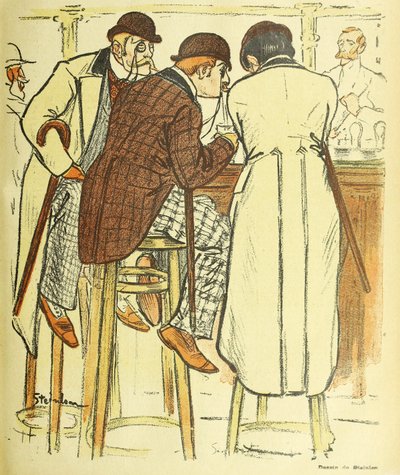 En el bar, de Gil Blas Illustre, pub. 1899 litografía en color, 1899 de Théophile Alexandre Steinlen