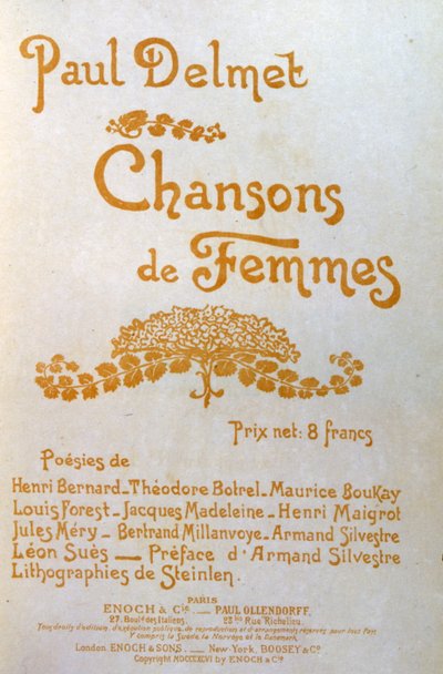 Canciones de mujeres de Théophile Alexandre Steinlen