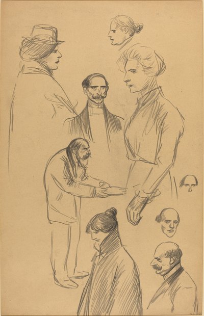 Estudios de Figuras (verso) de Théophile Alexandre Steinlen