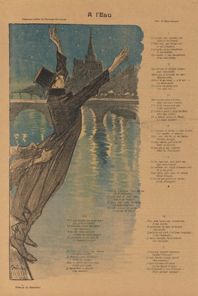 Gil Blas Ilustrado: Al borde del agua, 1896 de Théophile Alexandre Steinlen