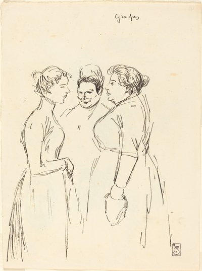 Mujeres chismorreando de Théophile Alexandre Steinlen