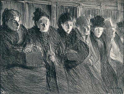 Dentro de un tranvía de Théophile Alexandre Steinlen