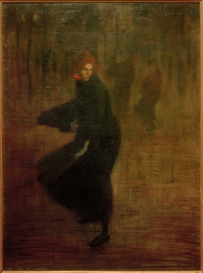 Joven trabajadora en la calle de Théophile Alexandre Steinlen