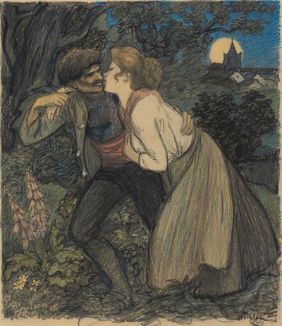 La perra al lobo de Théophile Alexandre Steinlen
