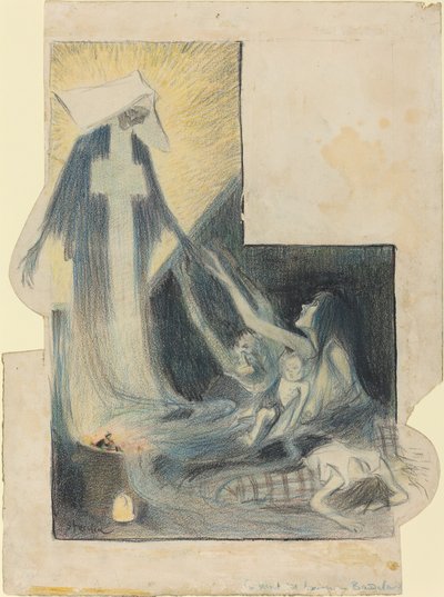 La muerte de los pobres - Baudelaire, 1894 de Théophile Alexandre Steinlen