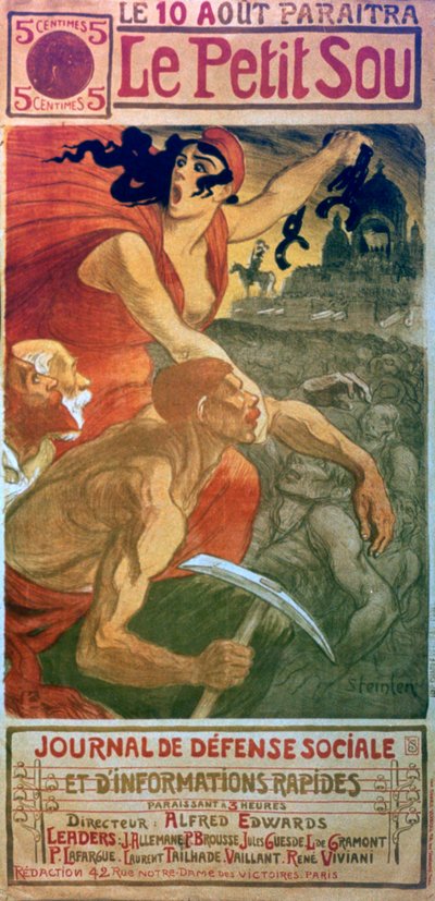 Le Petit Sou Revista Socialista, c1879-1923 de Théophile Alexandre Steinlen