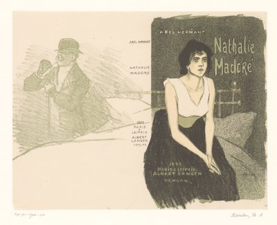 Diseño de la cubierta: Abel Hermant con Nathalie Madoré
Nathalie Madoré (título en el objeto) de Théophile Alexandre Steinlen