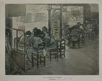 París en la terraza de un café de Théophile Alexandre Steinlen