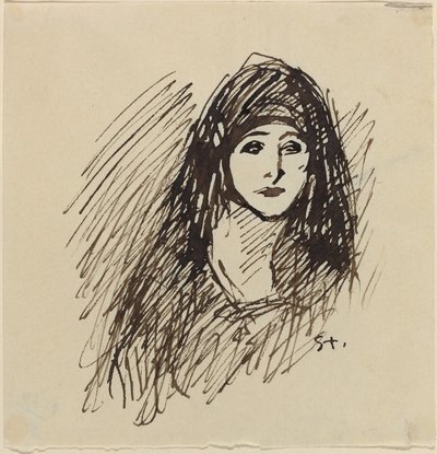 Retrato de la esposa del artista de Théophile Alexandre Steinlen