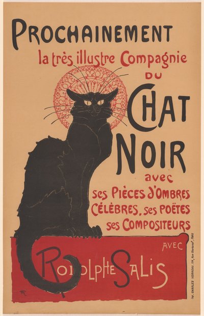 Prochainement la très illustre Compagnie du Chat Noir de Théophile Alexandre Steinlen