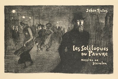 Prospecto de prensa y librería: los soliloquios del pobre de Jehan Rictus de Théophile Alexandre Steinlen