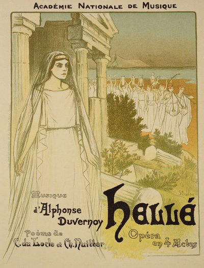 Reproducción de un cartel anunciando la ópera 