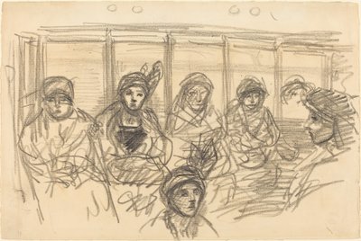 Jinetes en el metro, c. 1890 de Théophile Alexandre Steinlen