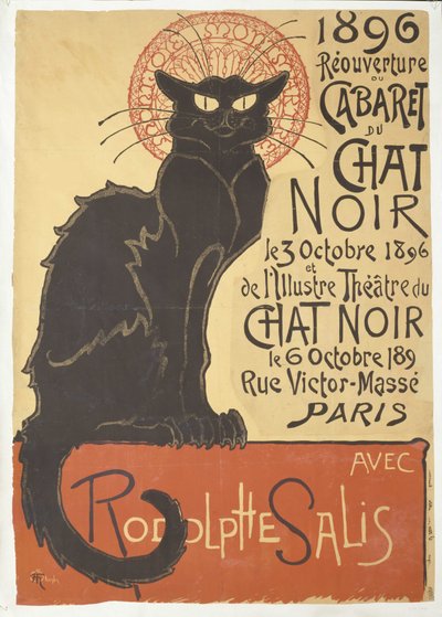 Reapertura del Cabaret del Gato Negro de Théophile Alexandre Steinlen