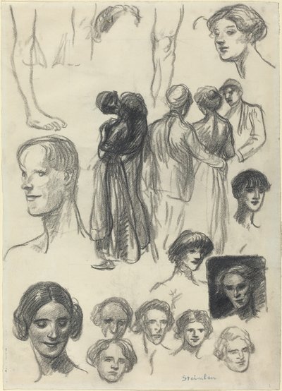 Hoja de bocetos de Théophile Alexandre Steinlen