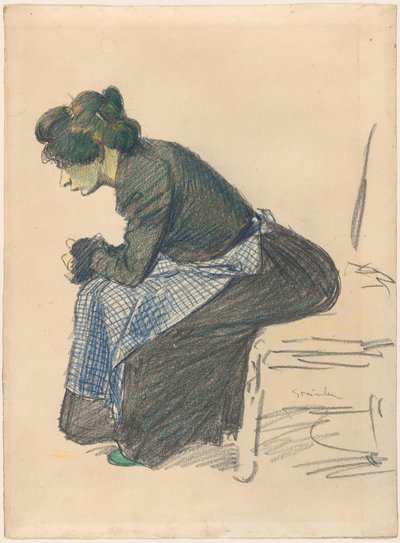 Estudio de una mujer de Théophile Alexandre Steinlen