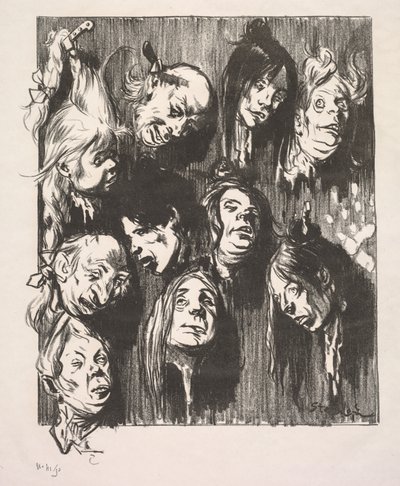 Diez asesinatos por un centavo, 1897 de Théophile Alexandre Steinlen