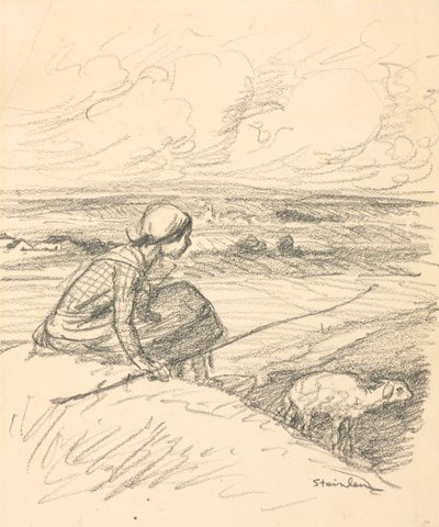 La Pastora, cuarto trimestre del siglo XIX o primer trimestre del siglo XX de Théophile Alexandre Steinlen