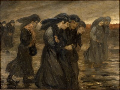 El regreso de los trabajadores La rentrée des ouvrières, 1903 de Théophile Alexandre Steinlen