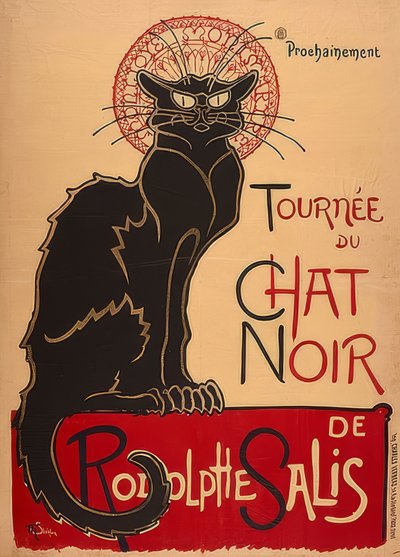 Tournée du Chat Noir de Rodolphe Salis (1. Fassung). Francia 1896 de Théophile Alexandre Steinlen