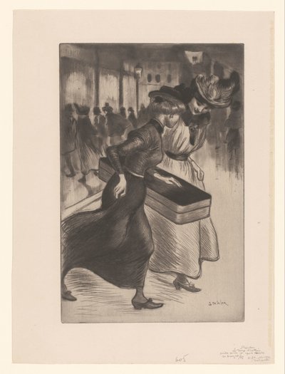 Dos mujeres caminando por la calle
Les deux trottins de Théophile Alexandre Steinlen