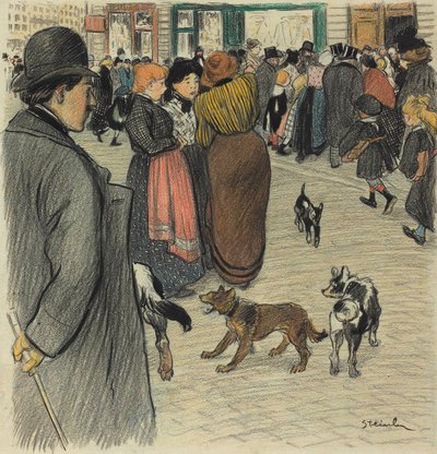 Observando a la multitud de Théophile Alexandre Steinlen