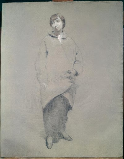 Mujer joven con abrigo de Théophile Alexandre Steinlen