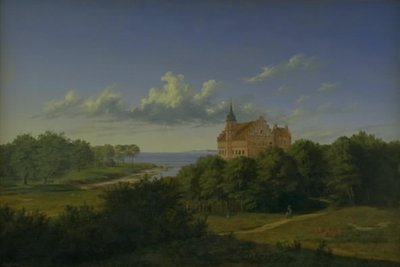 Un paisaje con una mansión. Composición de Thorald Læssøe