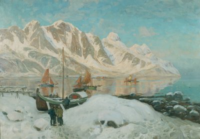 Norte de Noruega (óleo sobre lienzo) de Thorolf Holmboe