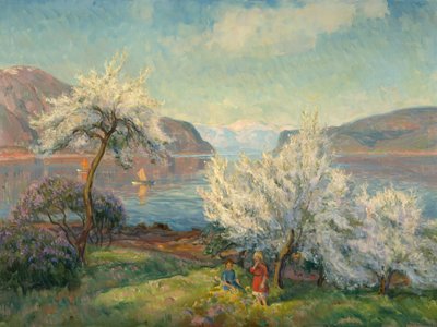 Primavera (óleo sobre lienzo) de Thorolf Holmboe