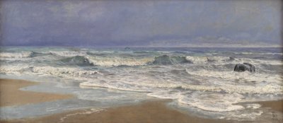 Día gris en el Mar del Norte con oleaje de Thorvald Niss
