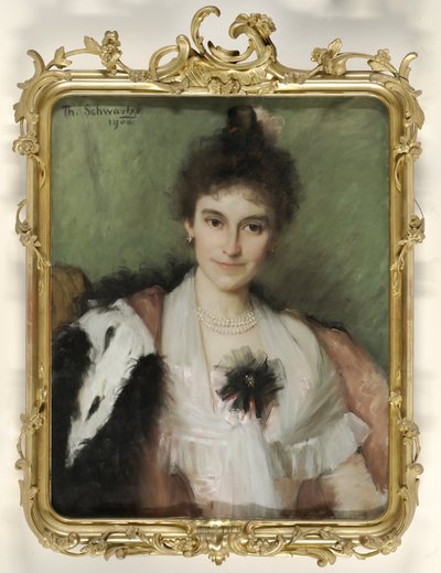 Amelia Eliza van Leeuwen (1862-1923). Esposa de Christiaan Bernard Tilanus, cirujano y ortopedista en Amsterdam de Thérèse Schwartze (signed by artist)