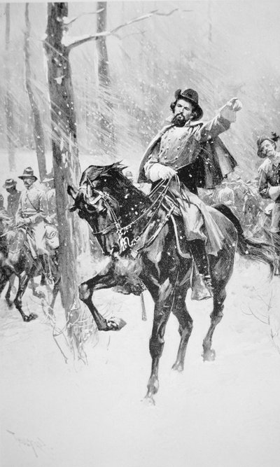 Retrato del General Nathan Bedford Forrest (litografía) de Thure de Thulstrup