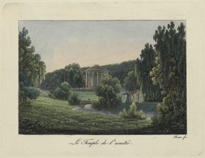 Vista del Templo de la Amistad en Pavlovsk, 1810s de Thurner