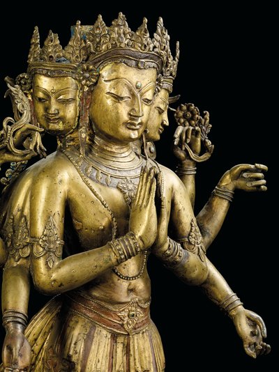 Estatua de Ekadashalokeshvara de Tibetan School